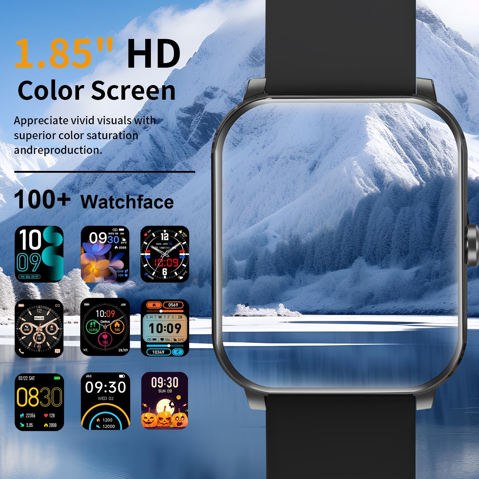 , Smartwatches for Men , 1.85″ HD Fitness Tracker (Answer/Make Calls), 120+ S…