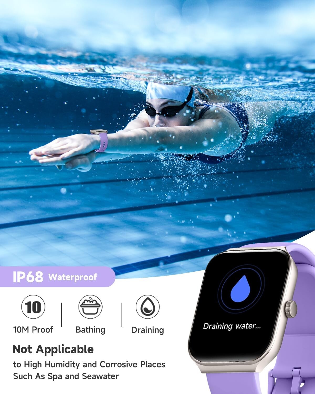 2025 Smart Watch For Men/Women, Waterproof Smartwatch Bluetooth iPhone Samsung