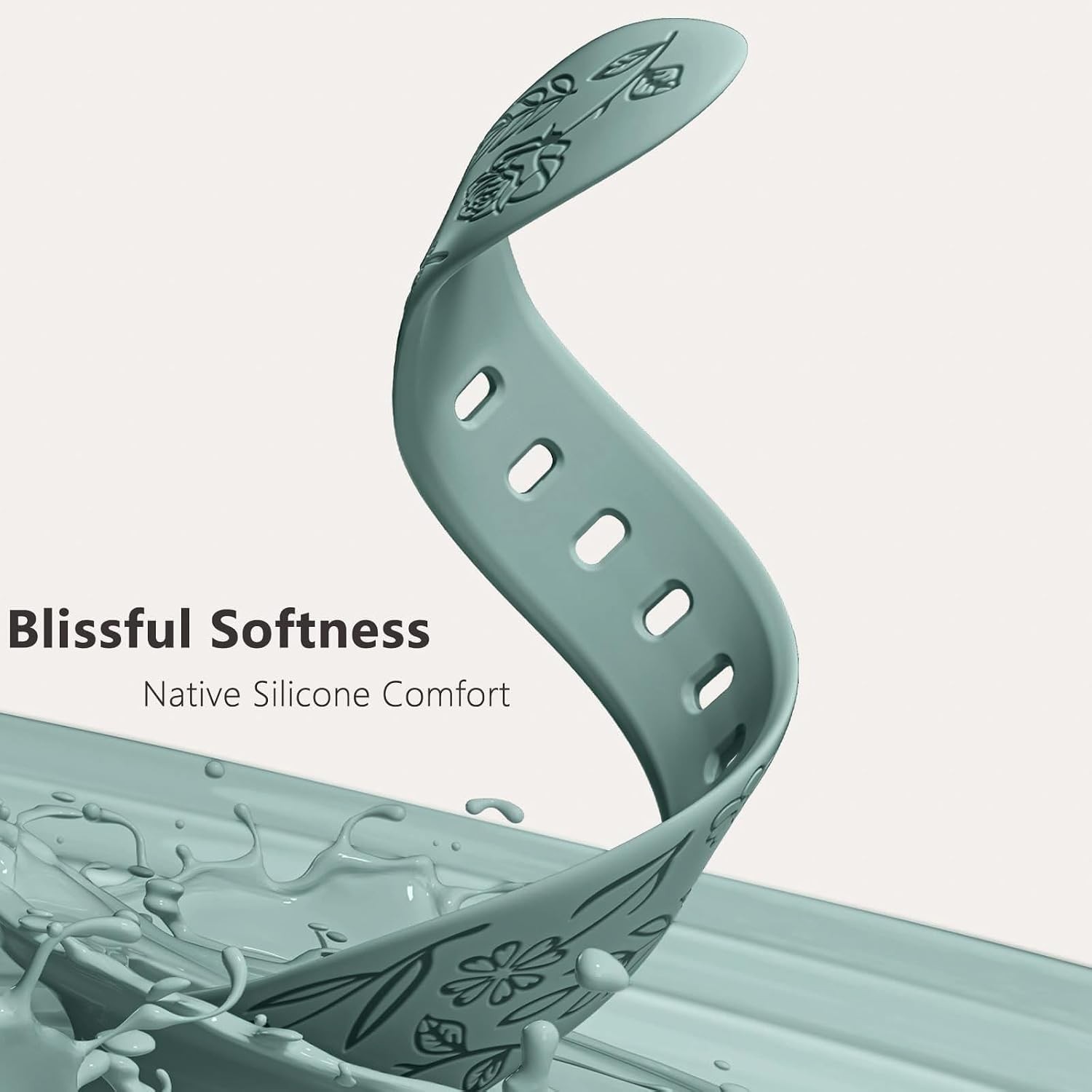 5 Pack Floral Engraved 20mm Strap Compatible with Garmin Vivoactive 6