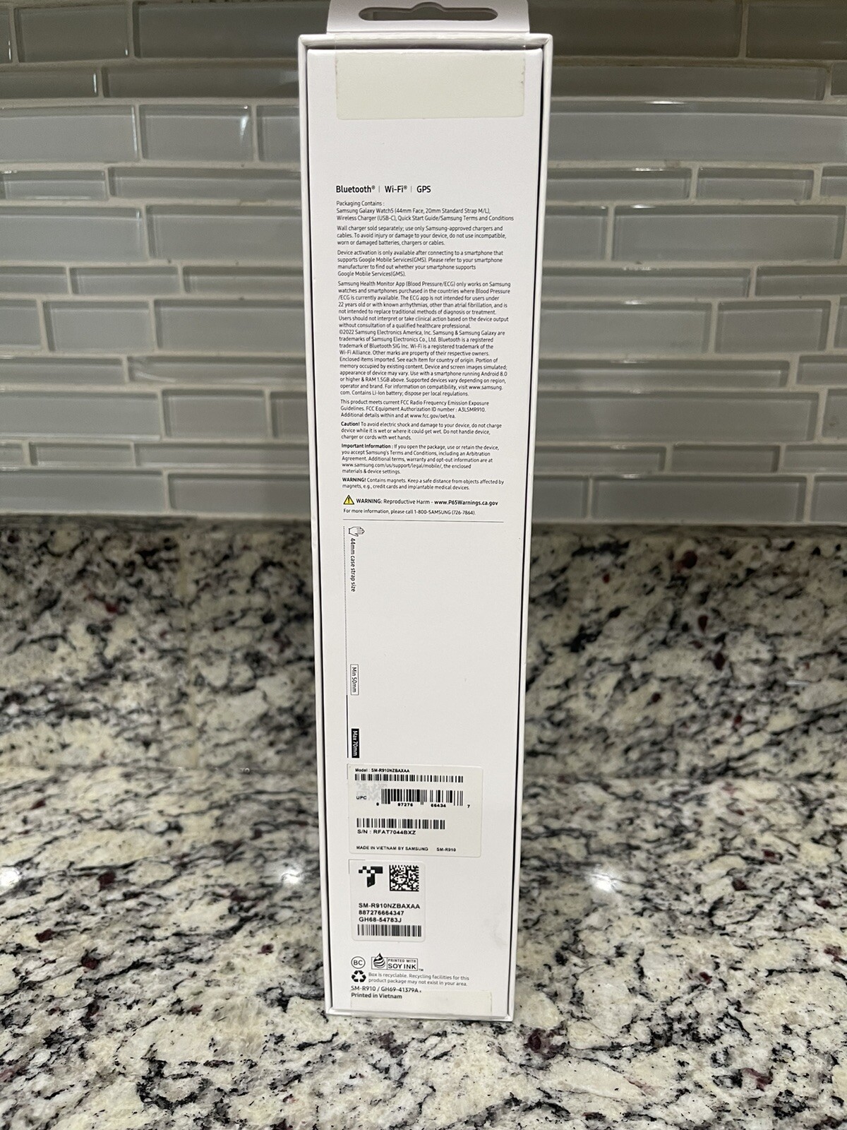 Samsung Galaxy Watch 5 five 44mm Blue smart SM-R910 Bluetooth Wi-Fi GPS SEALED