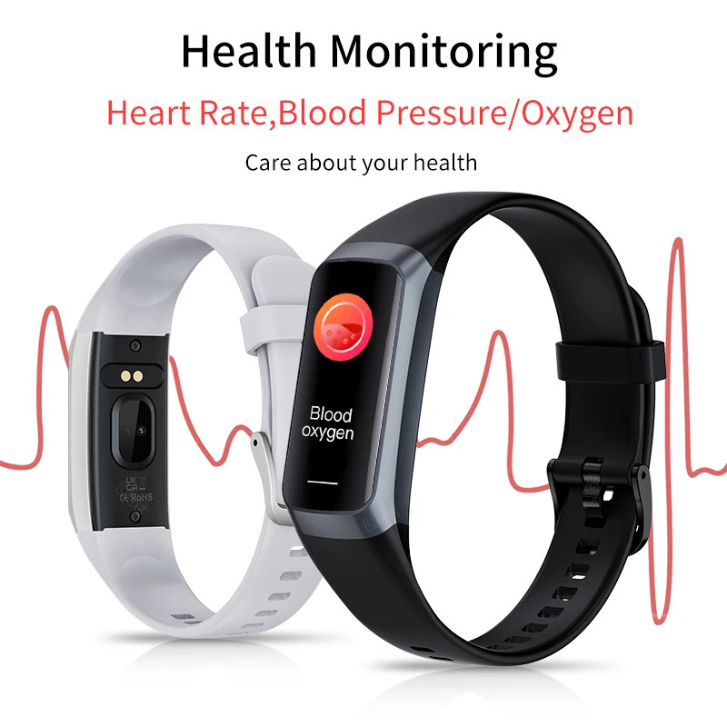 LIGE 1.1″ AMOLED Smart Watch, Heart Rate Monitor, Waterproof Fitness