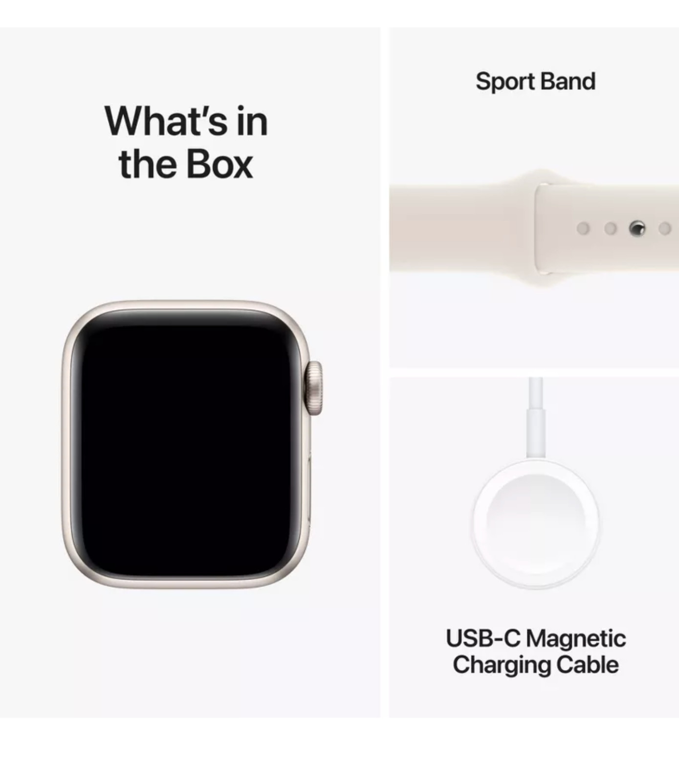 NEW Apple Watch SE 2nd Gen 44mm GPS/LTE Starlight Case Starlight Band S/M