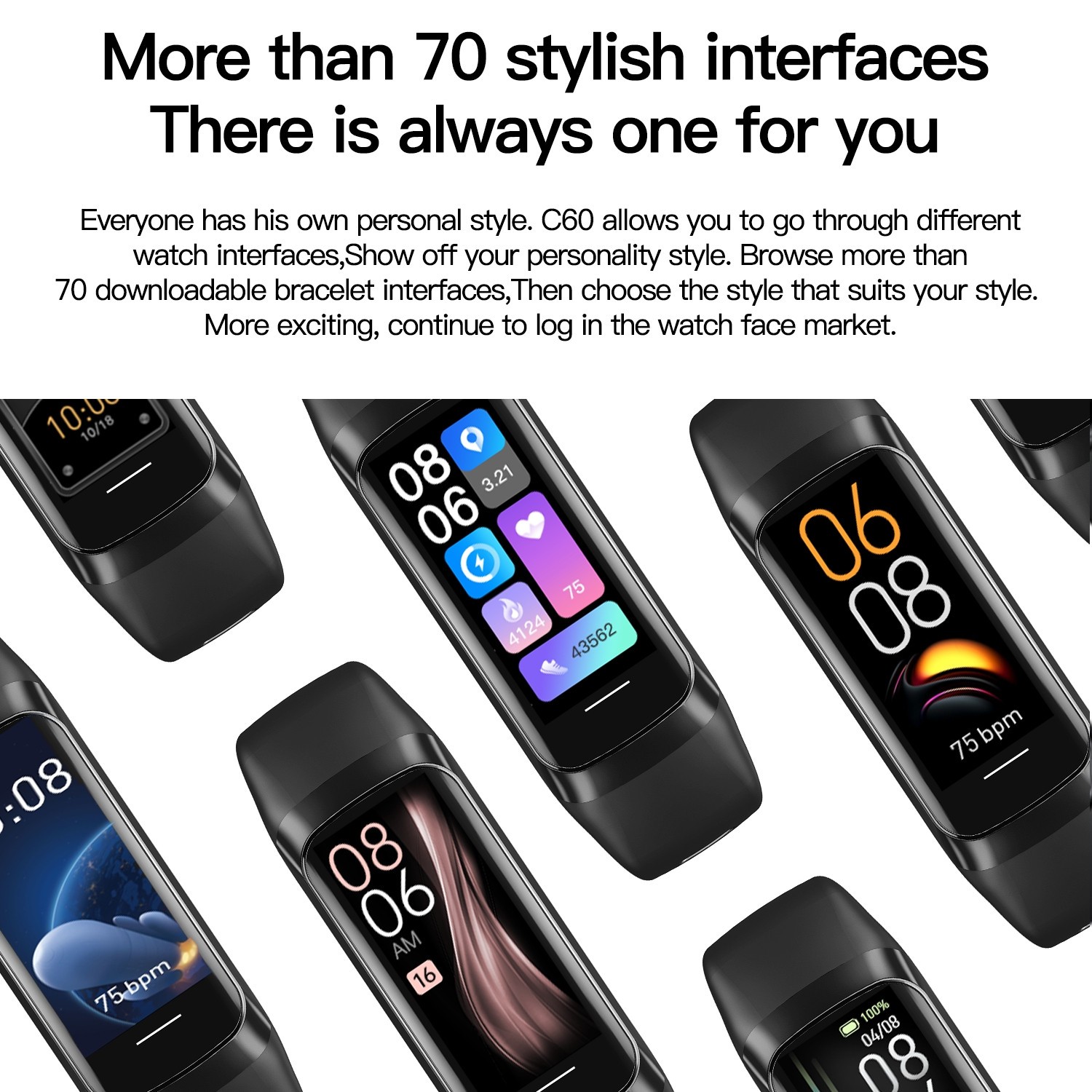 Smart Watch Men Women Sport Fitness Tracker Bracelet Wristband Activity Monitor