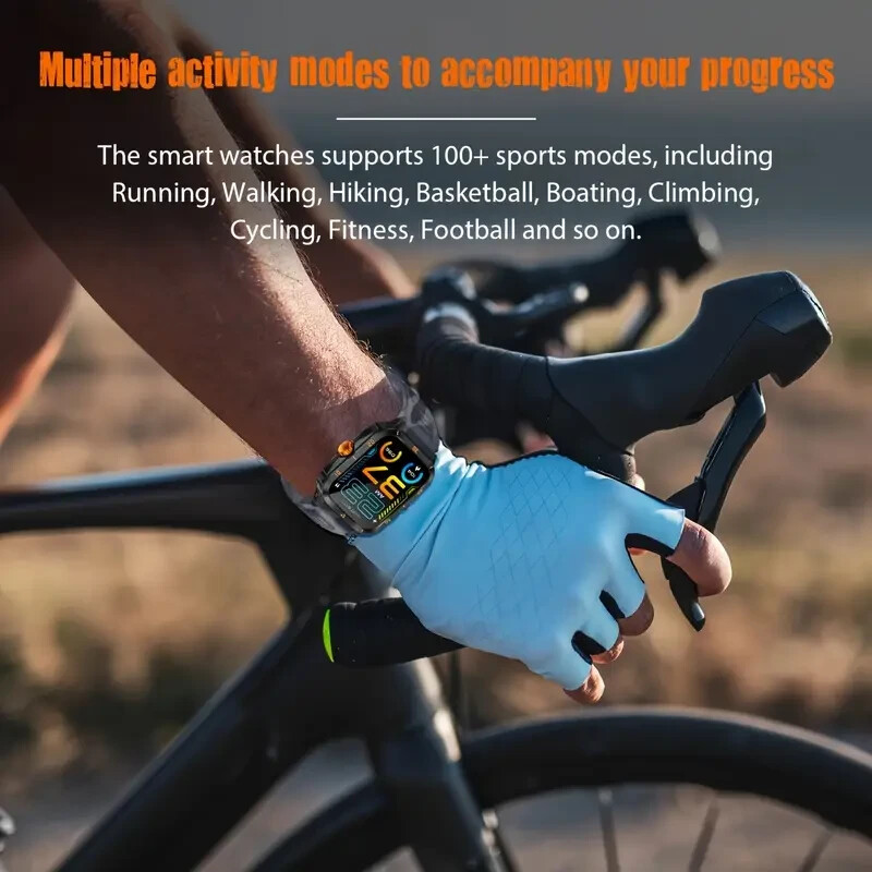 Military Smart Watch Waterproof 1.96″AMOLED Screen Outdoor Tactical High Quality