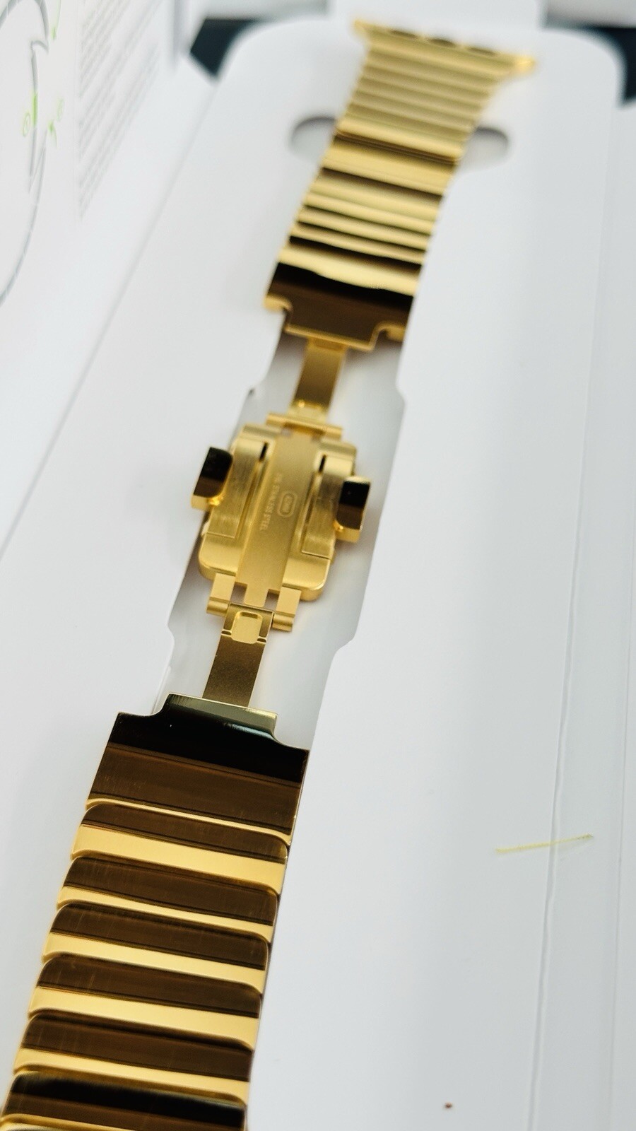 Custom Anodized Bright Gold 46MM Apple Watch SERIES 10 Apple Gold Polished LinkB
