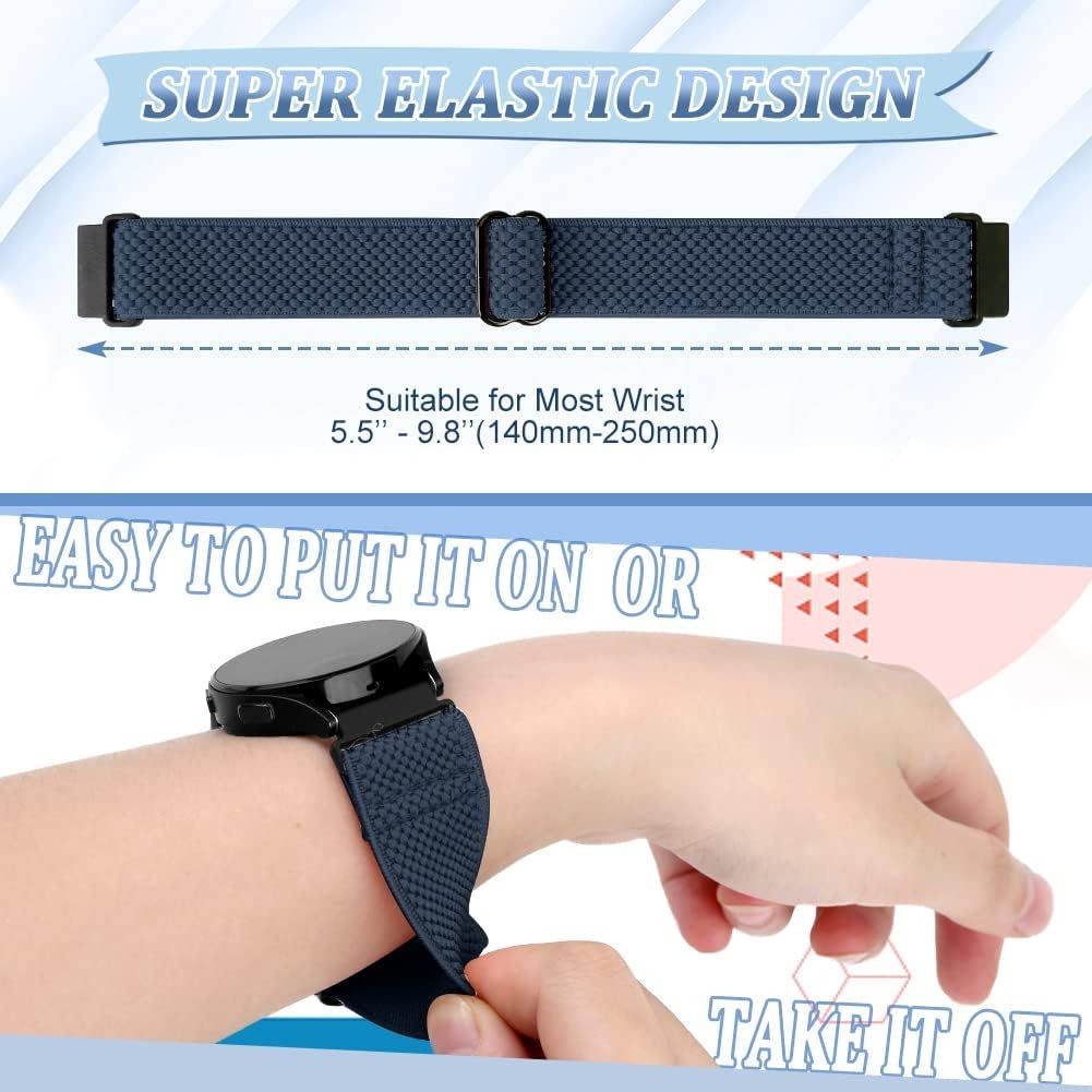 3 Pack Elastic Strap Compatible with Casio F-91W Adjustable Stretchy Nylon