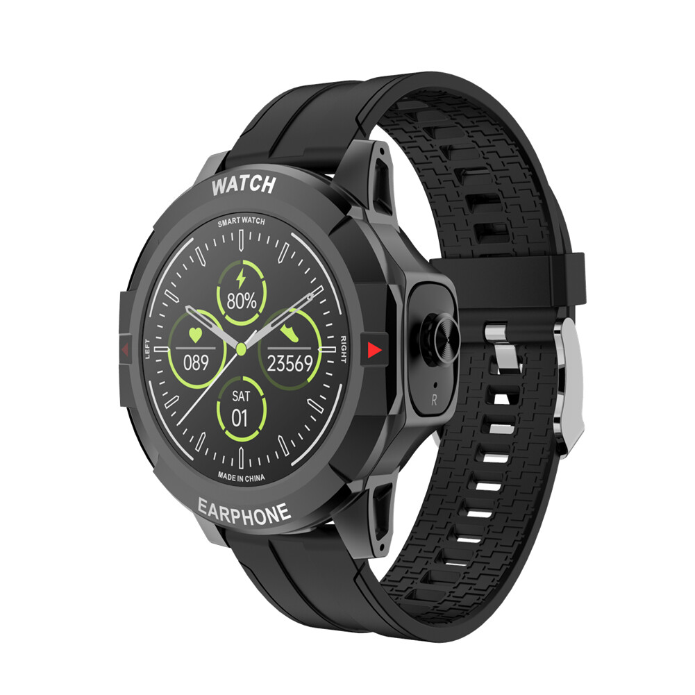 2 in 1 Smart Watch with Headphones Wireless Bluetooth Wristwatch Fitness Tracker