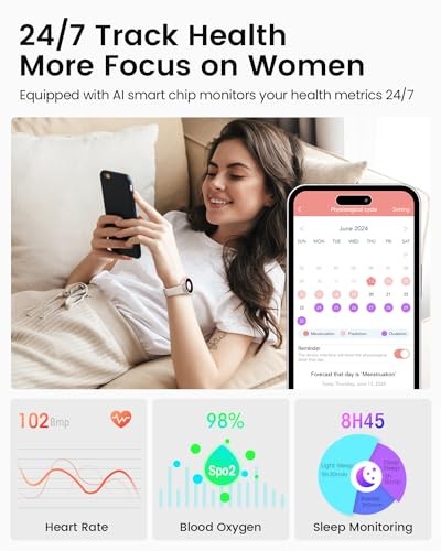 2025 Smart Watches for Women, Waterproof Fitness Tracker – Silver (Model G53)