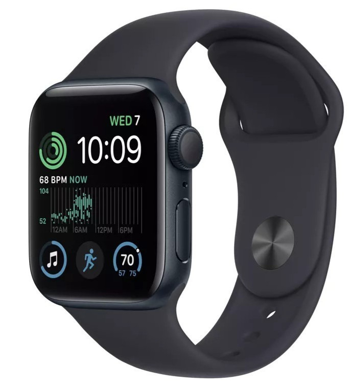 Apple Watch SE 2nd Gen Midnight Aluminum 44mm Case & Sport Band MNTF3LL/A