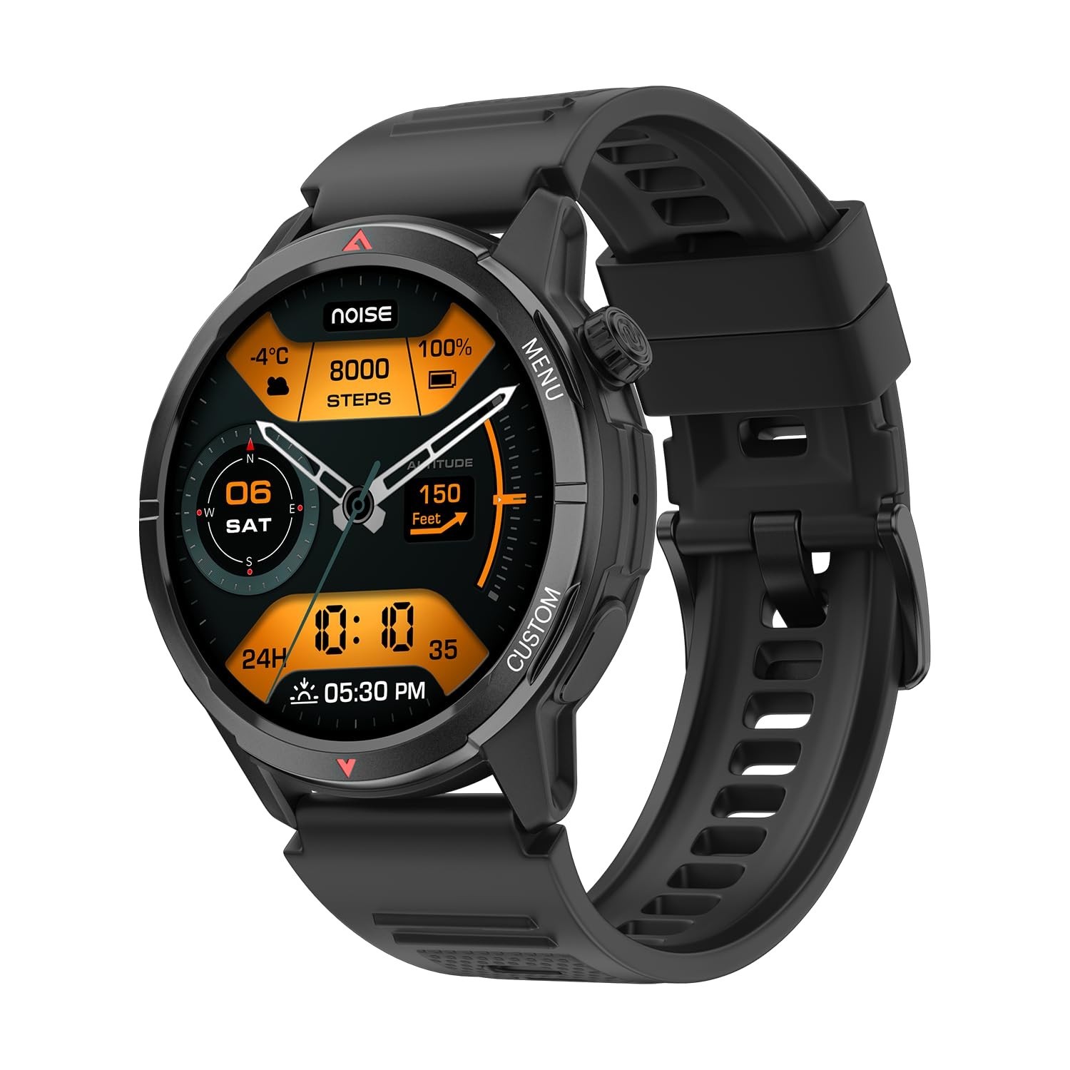 Noise Endeavour 2 Smartwatch 1.46″ AMOLED 5 ATM Water Resistant Jet Black