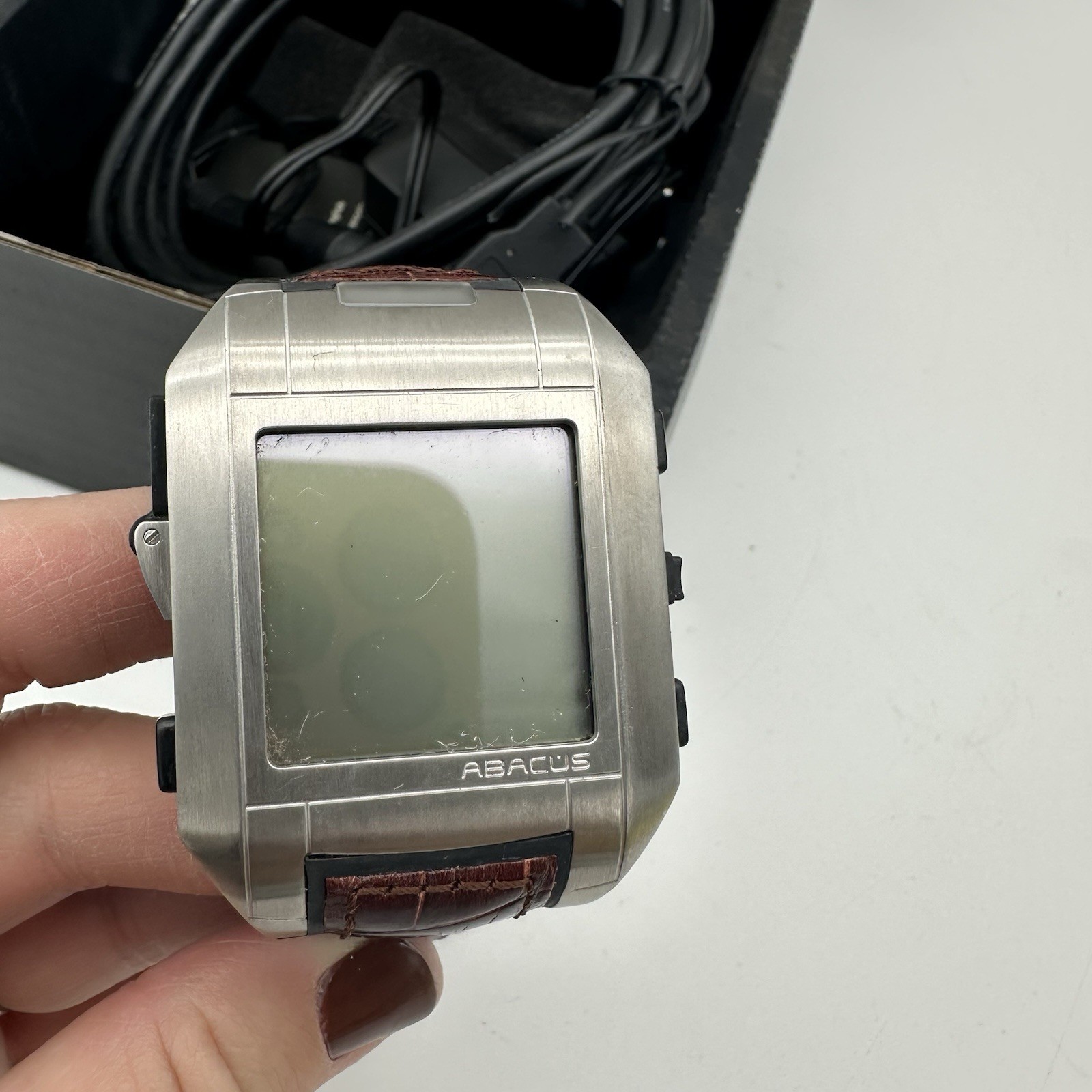 Vintage Fossil Abacus Smart Watch Wrist PDA – Palm OS (AU5006) Needs Battery