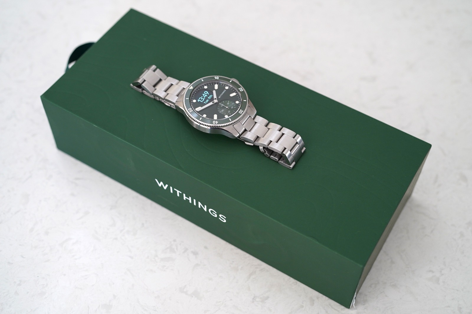Near New Withings Scanwatch 42mm Hybrid Smartwatch, Nova Green