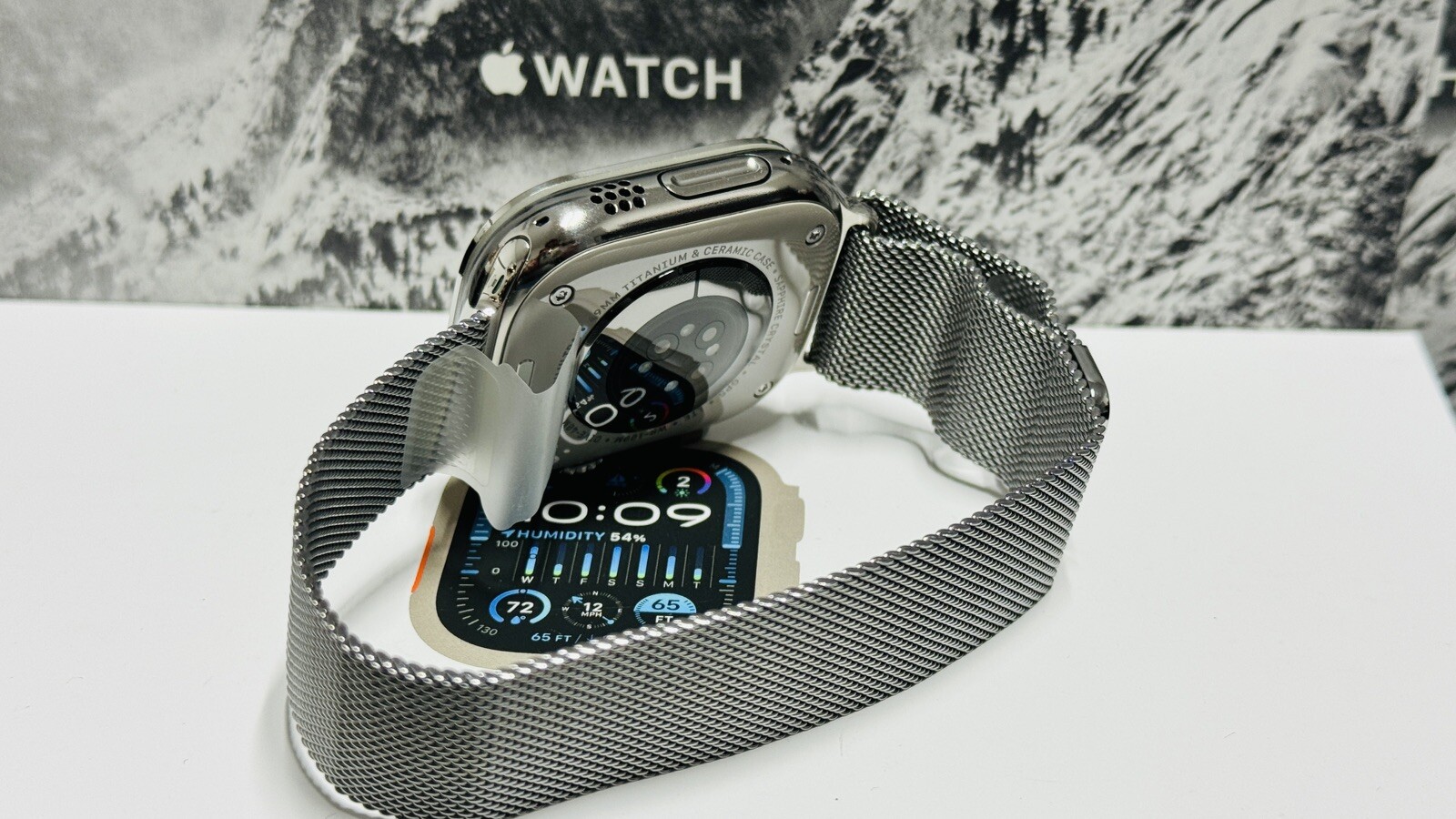 Apple Watch ULTRA 3 49mm CUSTOM Diamond Polished with Apple Milanese Loop