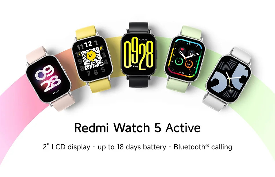 Global Version Xiaomi Redmi Watch 5 Active 2” Display Up to18 days battery life