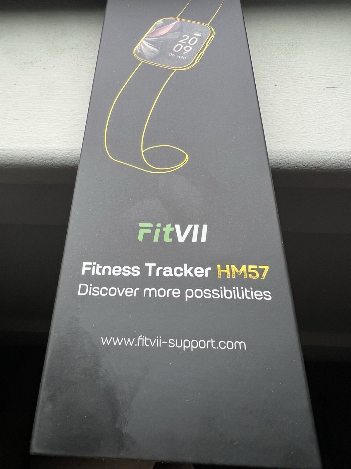 FitVII HM57 Smart Watch Fitness Tracker Black 45mm Touchscreen Android iOS
