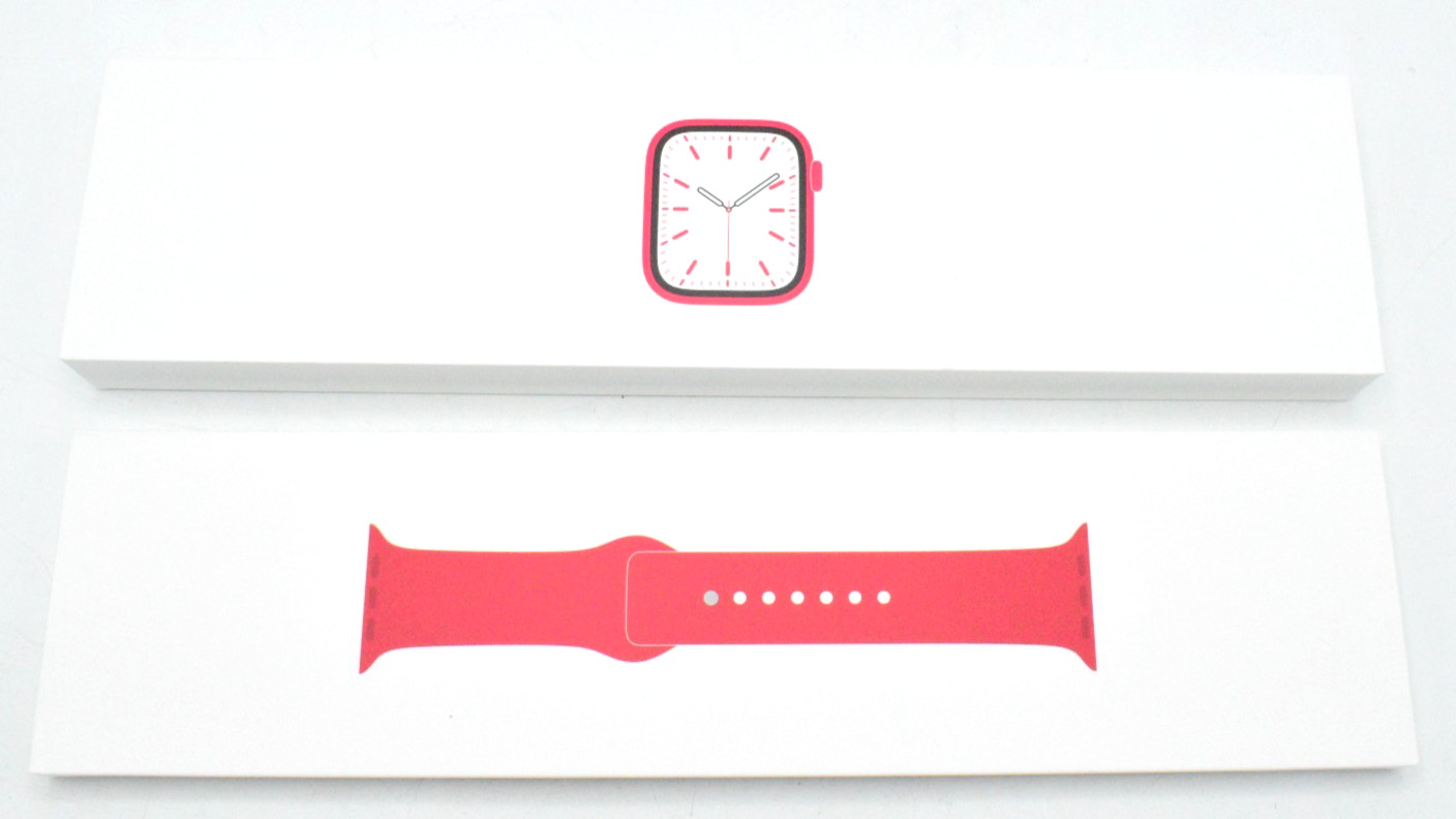 Apple Watch Series 7 41mm (Product) Red Aluminum Sport Band GPS MKN23LL/A