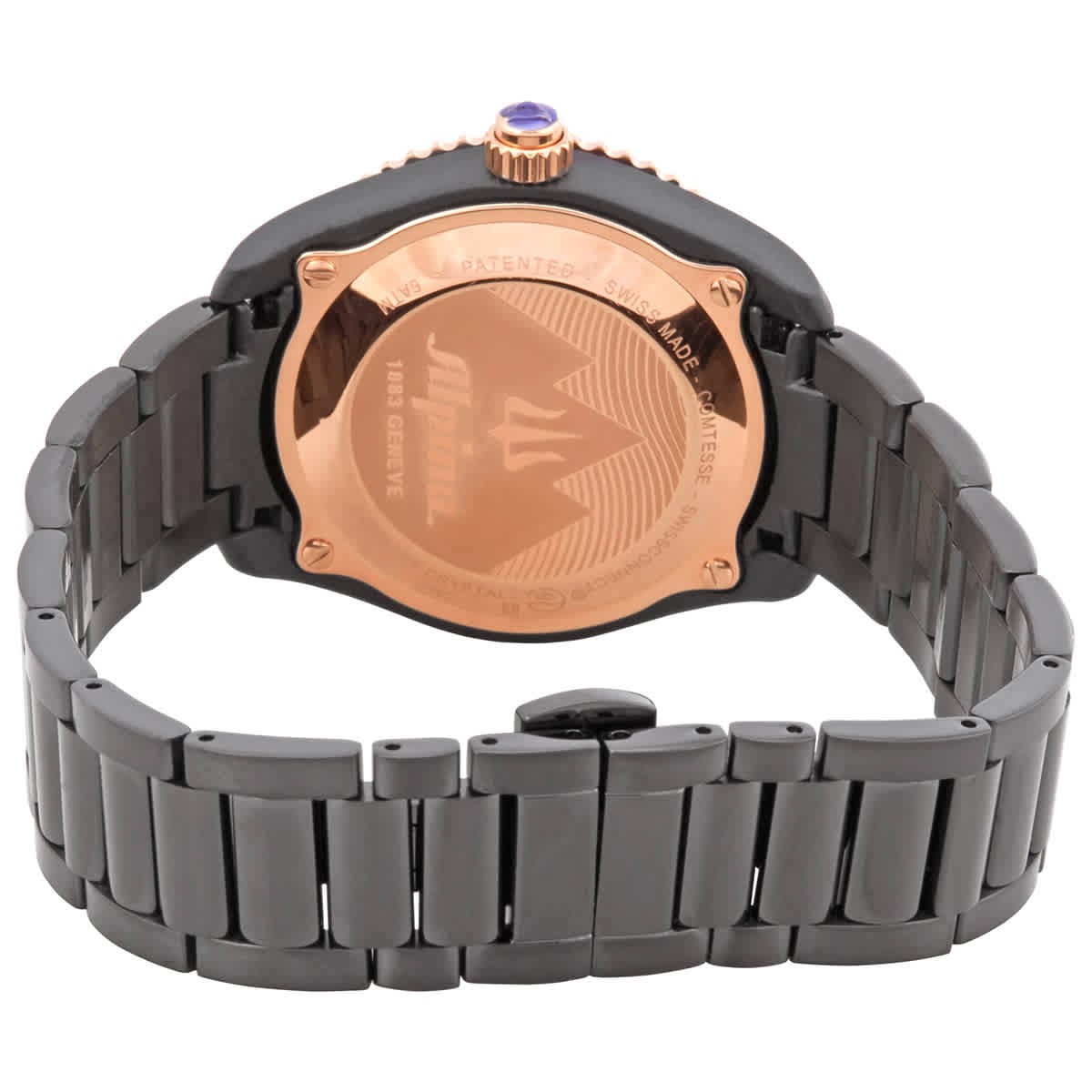Alpina Black Dial Ladies Stainless Steel Horological Smart Watch AL-281BY3V4B