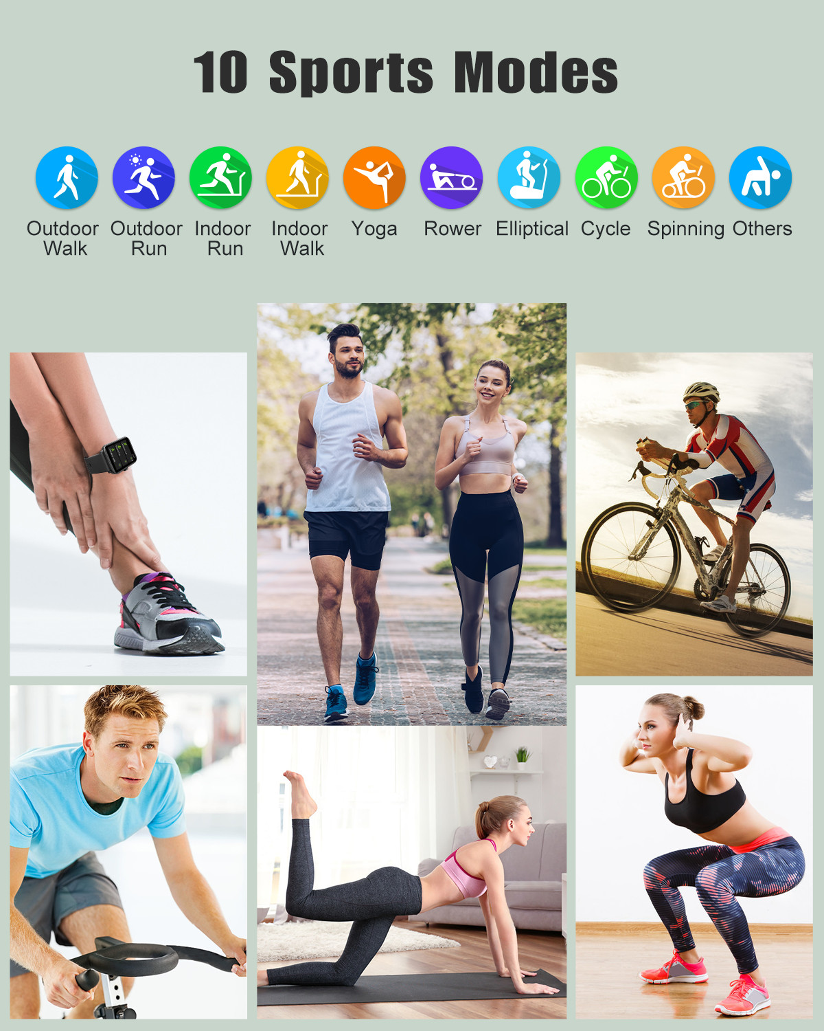 Smart Watch for Men Women with Heart Rate Blood Oxygen Monitor for IOS Android