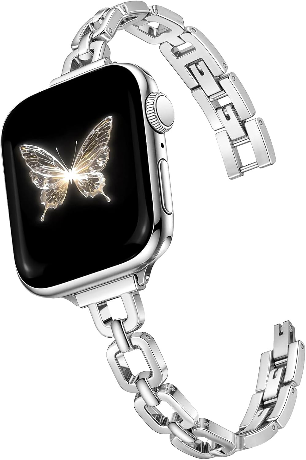Case For Apple Watch 38mm 40mm 41mm 42mm Slim Metal Band Adjustable Bracelet