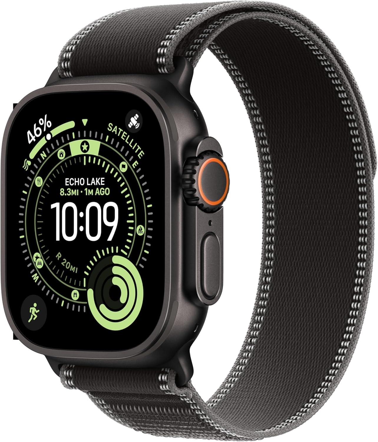 Apple Watch Ultra 3 GPS + Cellular 49mm Titanium Case Black/Charcoal Trail Loop