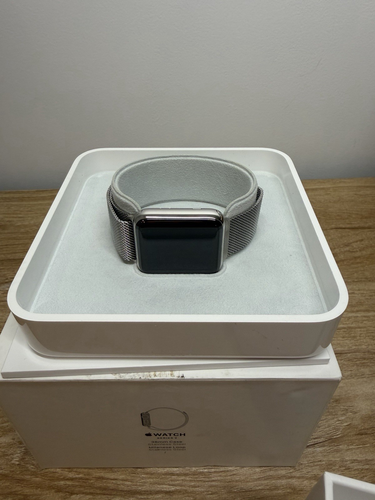 Apple Watch Series 2 38mm Stainless Steel Case Silver Milanese Loop MNP62LL/A