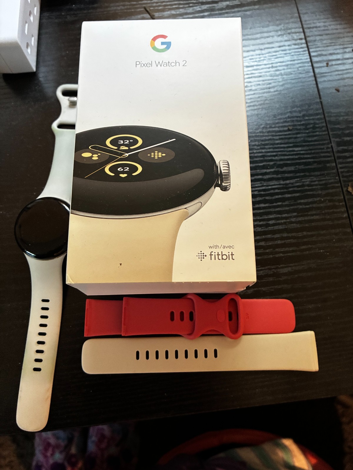 Google Pixel Watch 2 Polished Aluminum Active Band Smartwatch – Silver…
