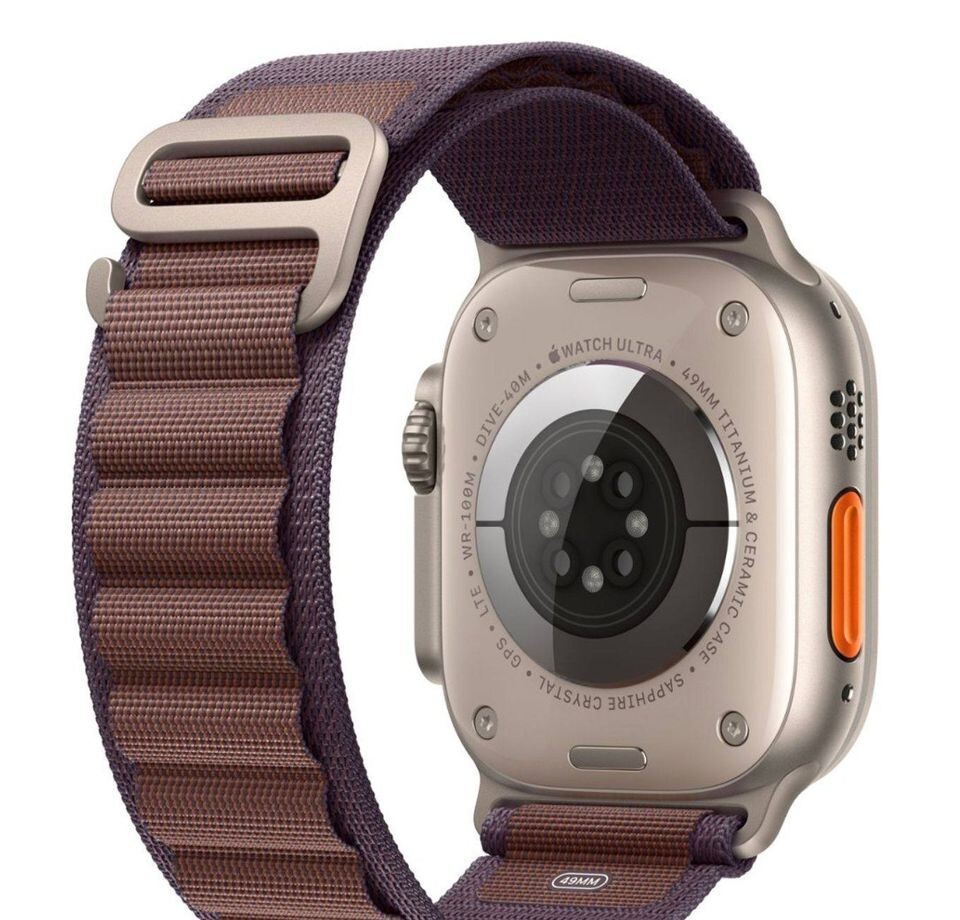 Apple Watch Ultra 2 49mm Titanium Case with Alpine Loop – Indigo, Large (GPS…