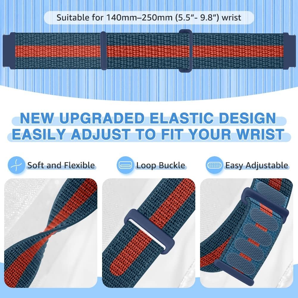 16mm 18mm 20mm 22mm Quick Release Nylon Strap Compatible with Galaxy Watch 3 45m