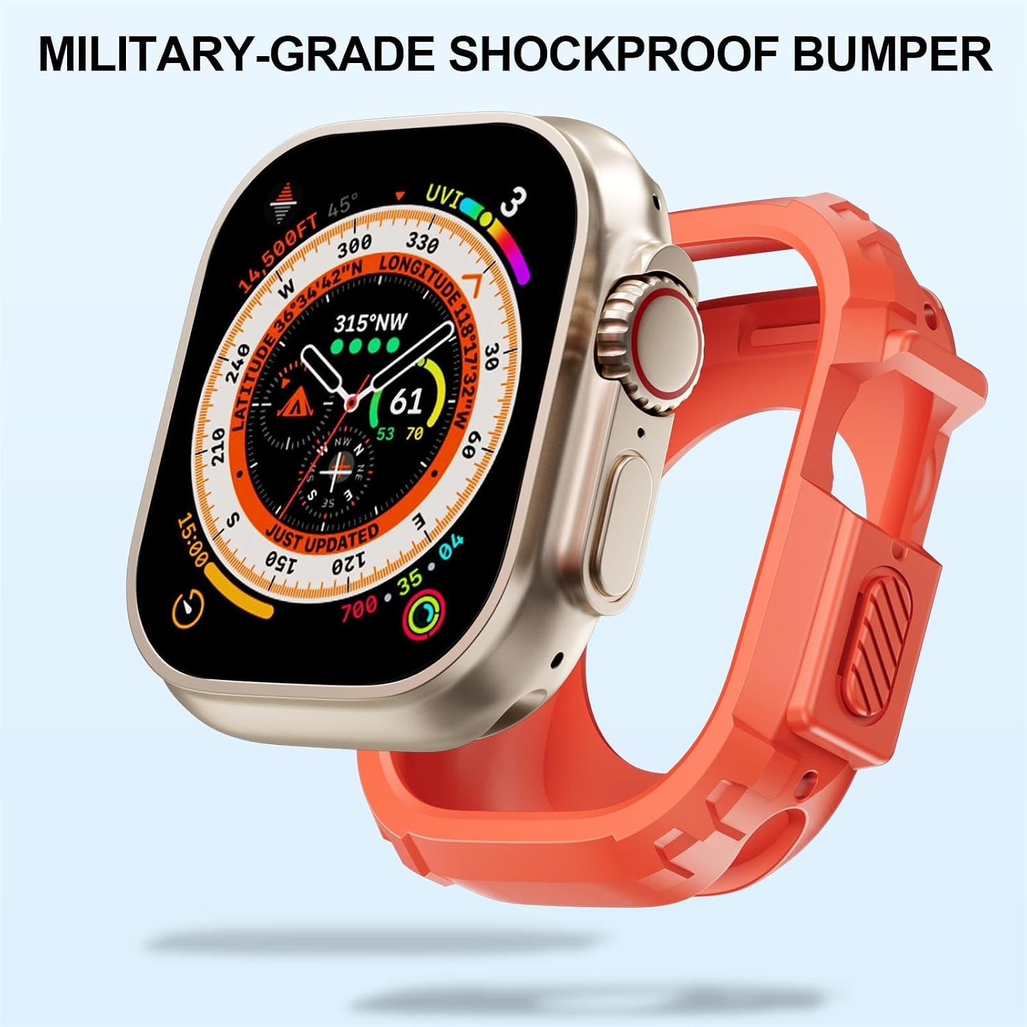 Case For Apple Watch Ultra 49mm Shockproof Rugged Cover Protector Bumper
