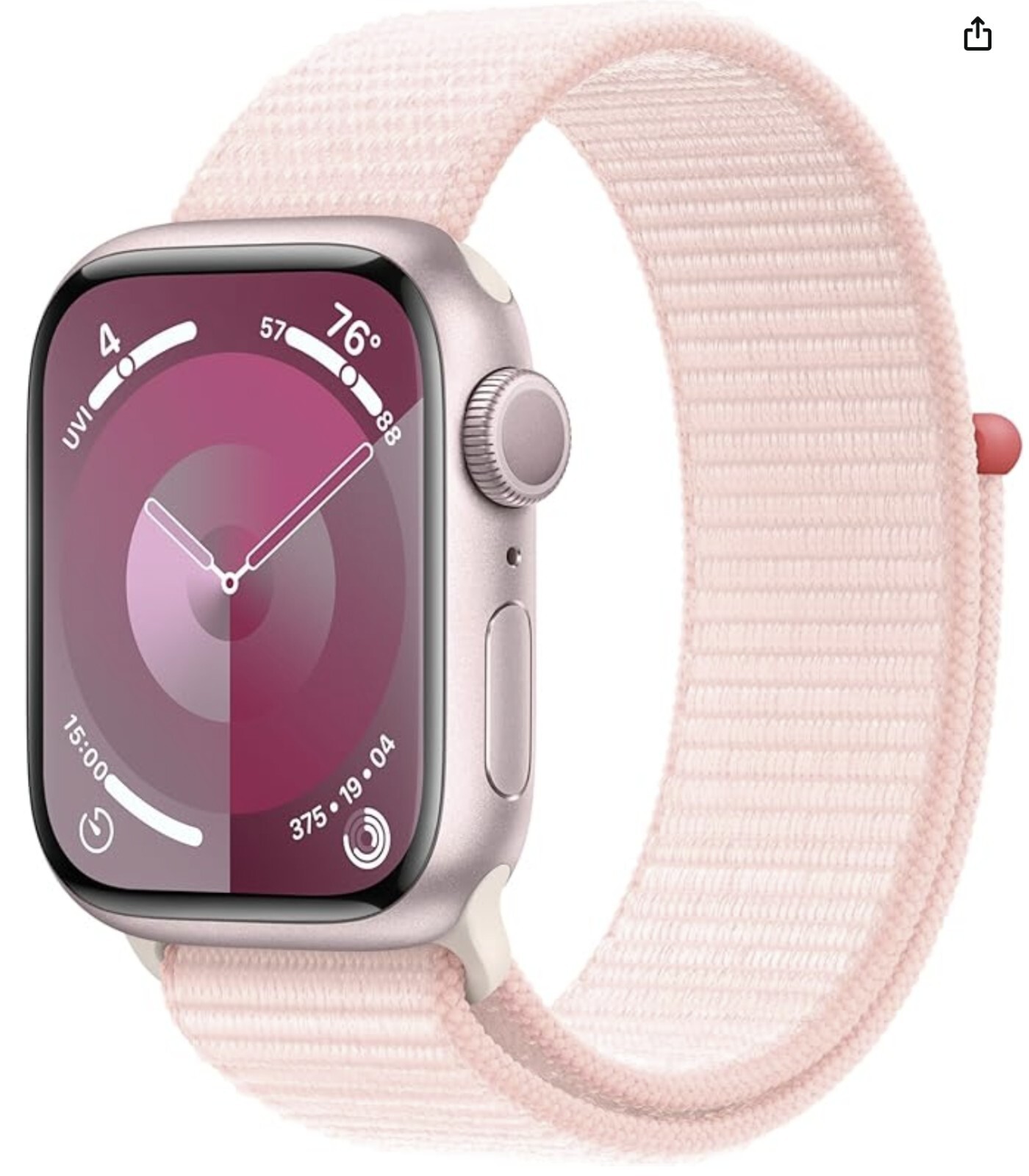 Apple Watch Series 9 41mm Aluminum Case with Sport Band – Midnight, S/M (GPS)…