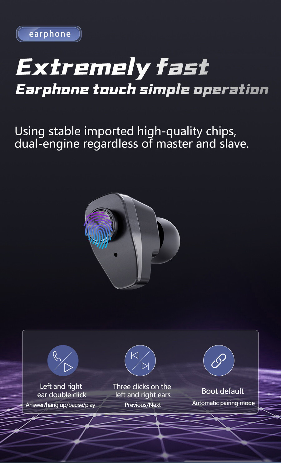 2 in 1 Smart Watch with Earphones Bluetooth Music Smartwatch Fitness Tracker