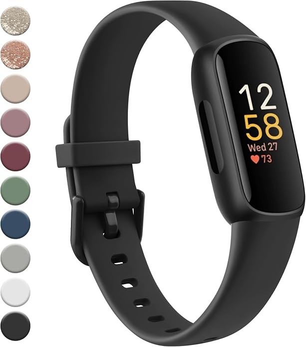 Single Soft Silicone Strap Compatible with Fitbit Inspire 3 Fitness Tracker Men