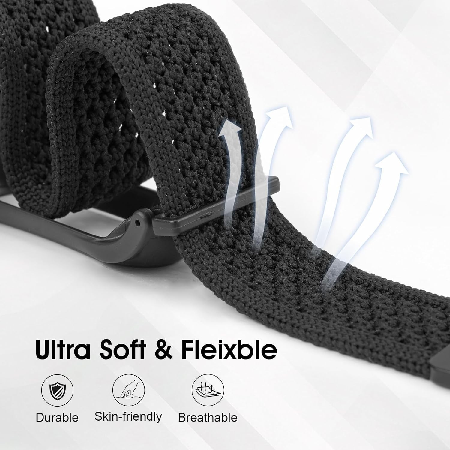 Adjustable Nylon Smartwatch Wristband with Protective Case for PLAUD AI Recorder