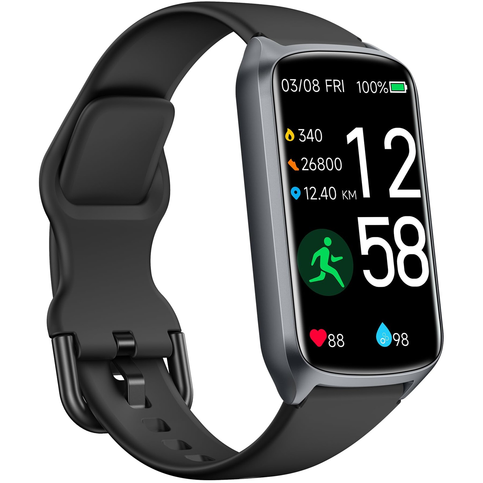 Health Fitness Tracker with 24/7 Heart Rate, Blood Oxygen, Blood Pressure, Sleep