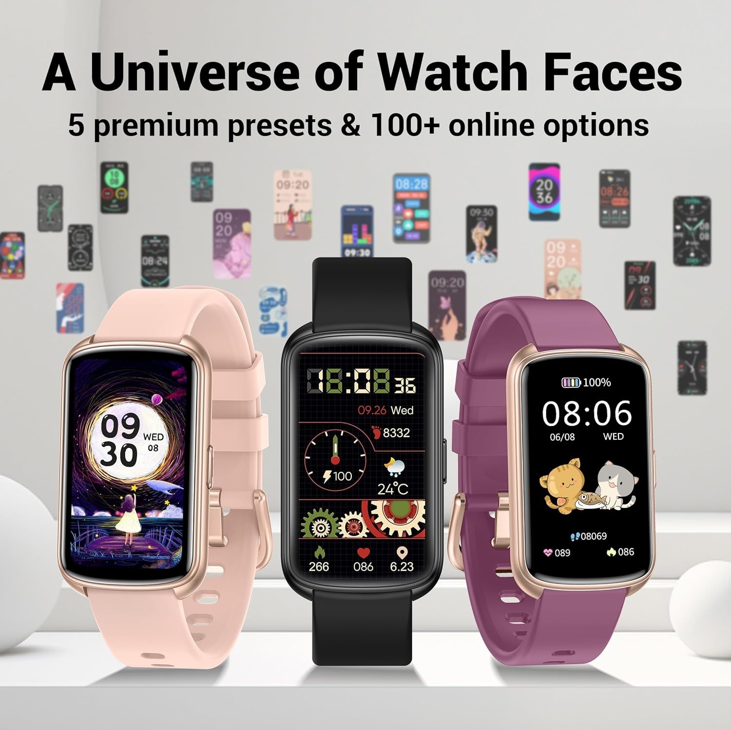 Stylish 5ATM Fitness Watch – Smart Notifications & Long Battery Life