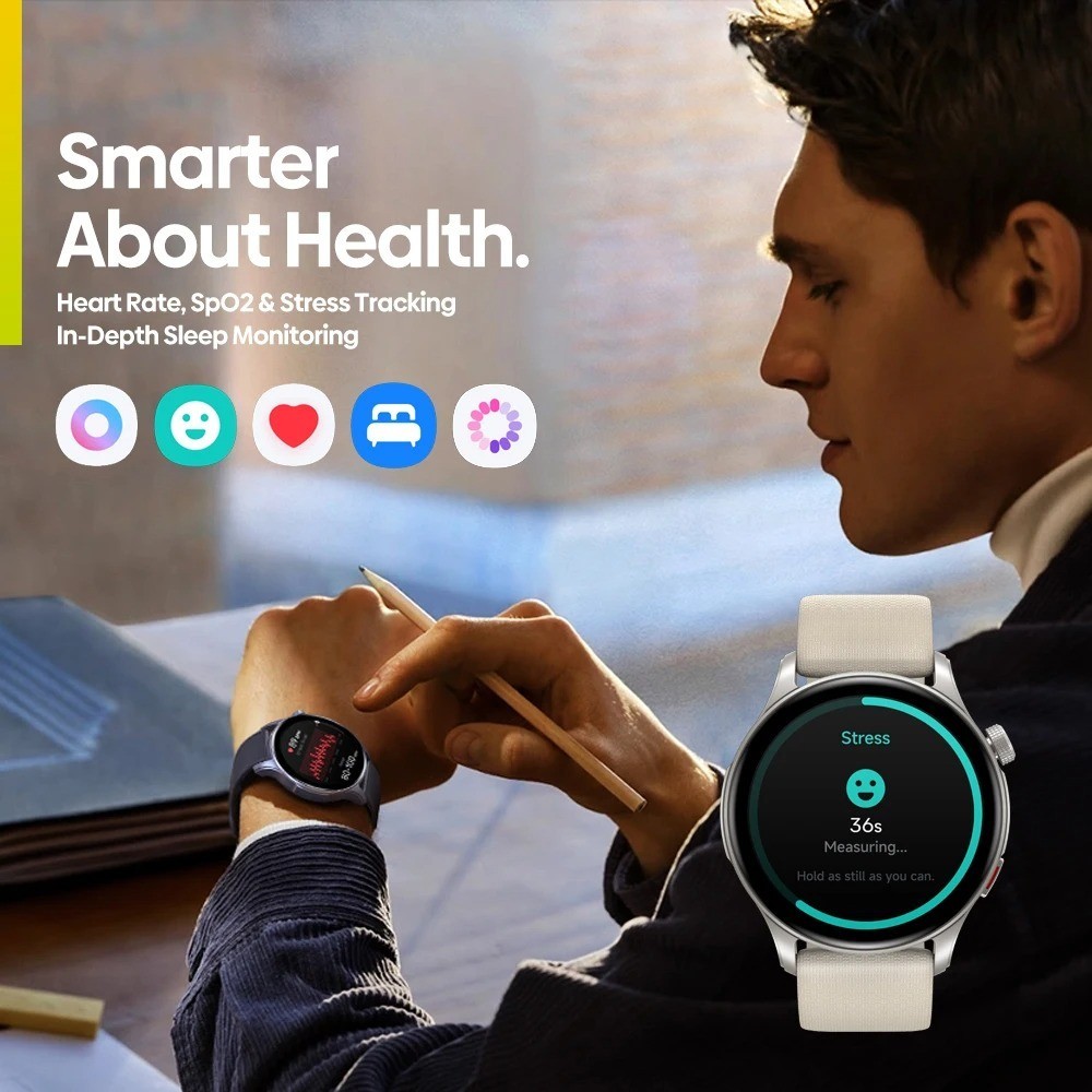 New Zeblaze Btalk 3 GPS Smartwatch 1.43″ AMOLED Screen Dual Strap Bluetooth Call