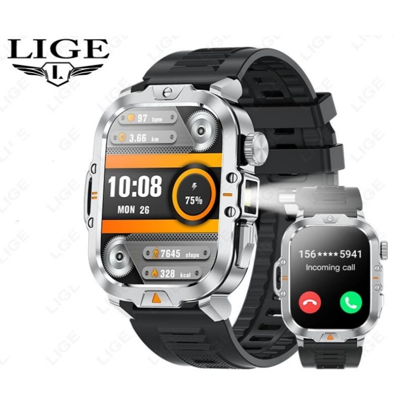 Smart Watch Men Fitness Tracker Heart Rate Blood Pressure 3ATM Waterproof 400mAh