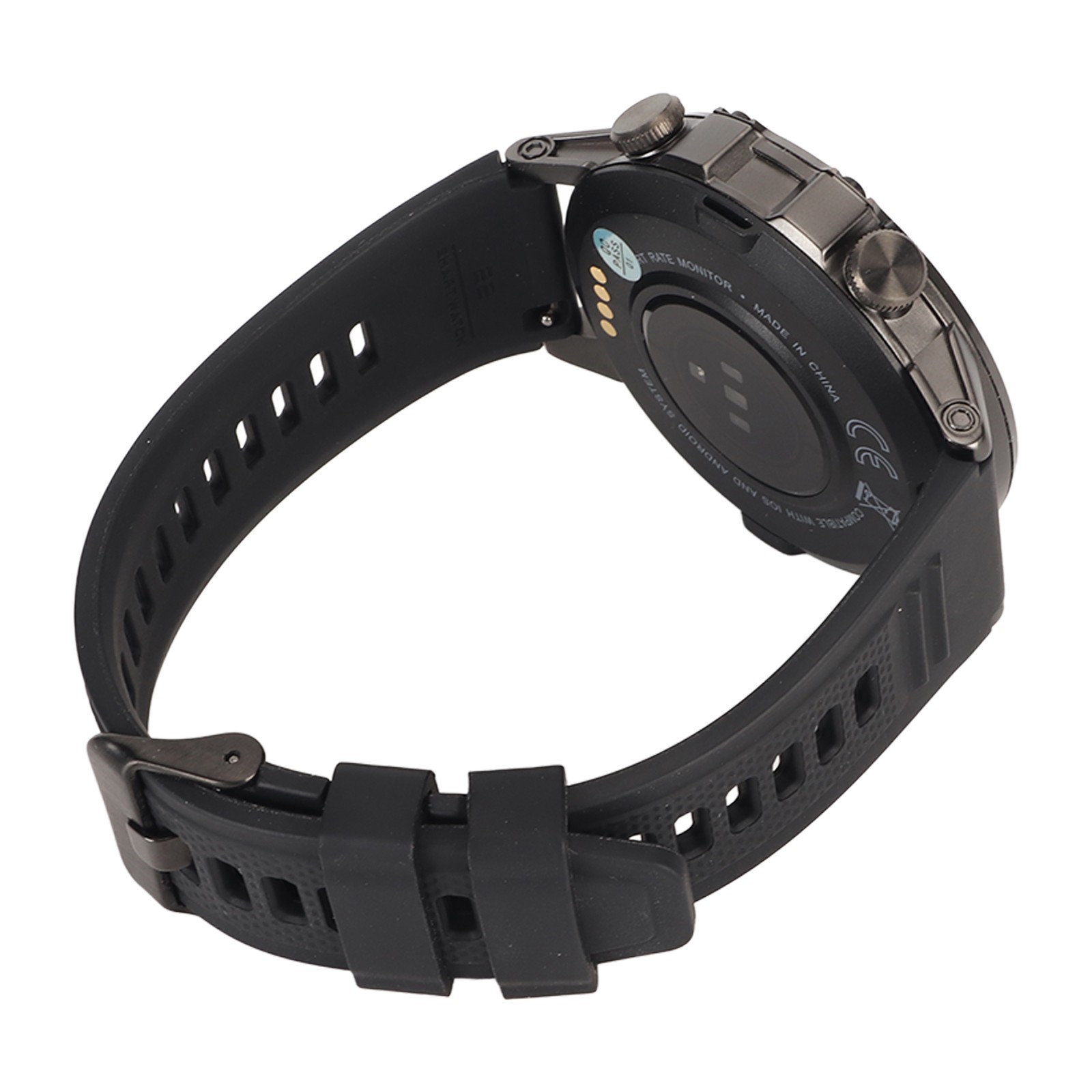 Black Outdoor Smartwatch With Speaker Waterproof Dustproof LCD Bluetooth In ULOW