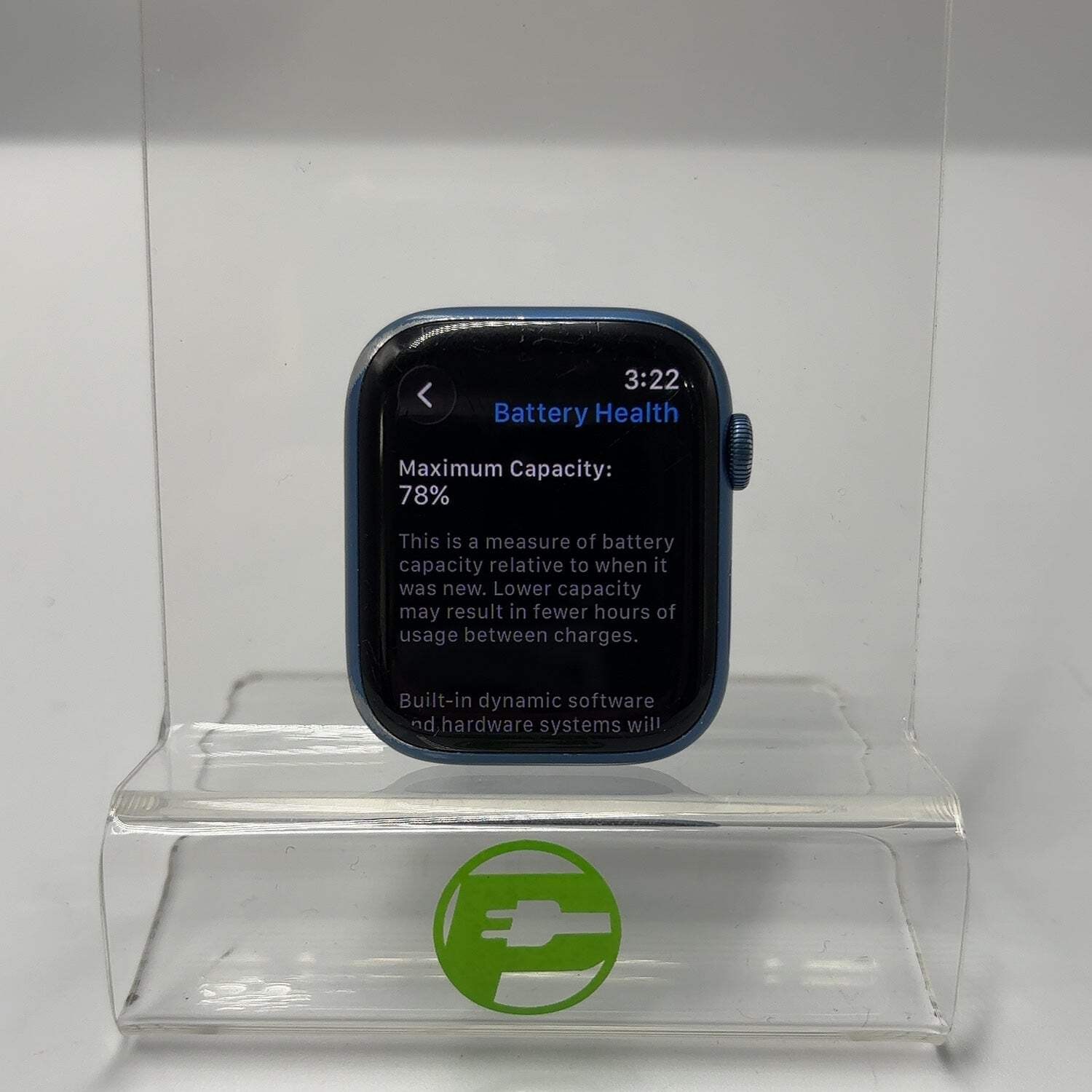 Broken GPS Only Apple Watch Series 7 45MM Aluminum MKNR3LL/A Bad Batt Face Only