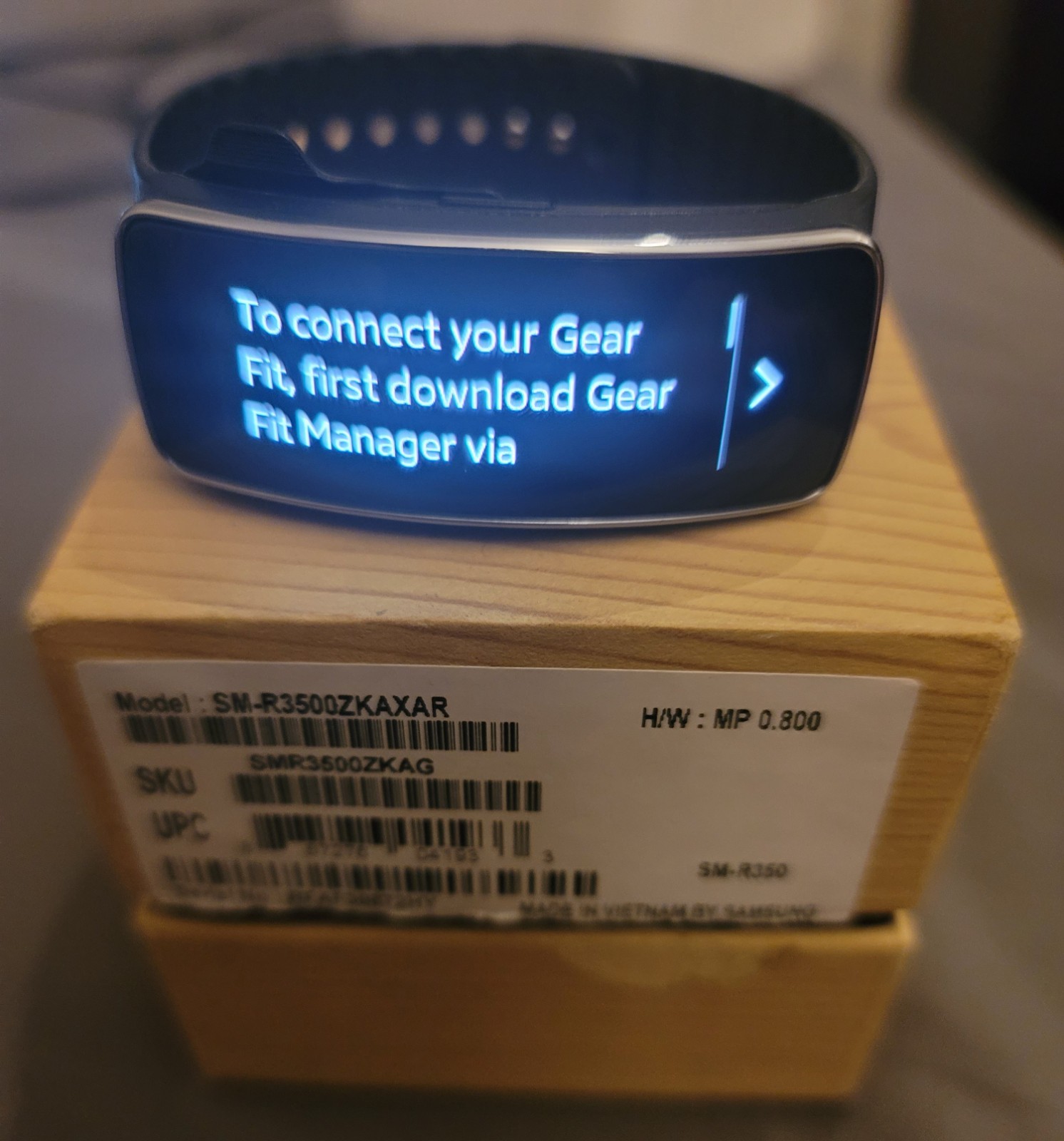 Samsung Galaxy Gear Fit Smart Watch Activity Tracker – Black (SM-R350) WORKS!