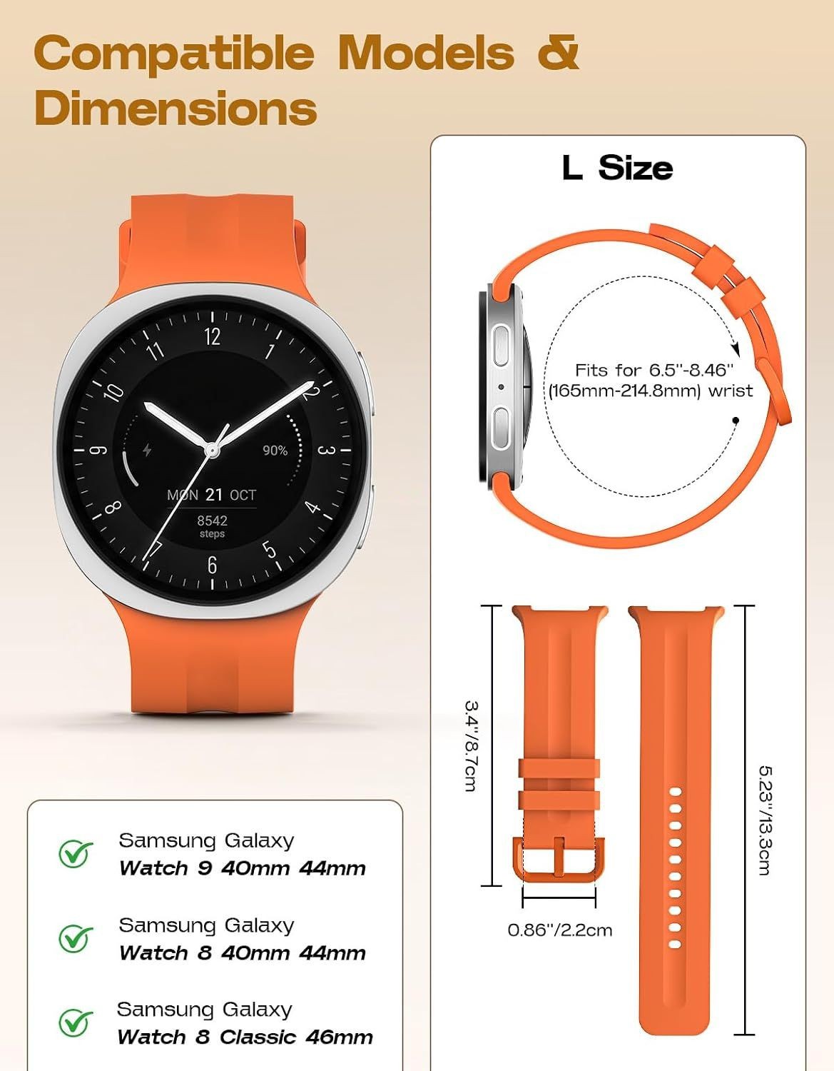 6 Pack Only Strap For Samsung Galaxy Watch 9 40mm Silicone Waterproof