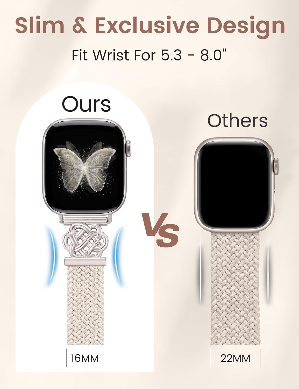 Slim Magnetic Braided Band for Apple Watch Series 7 44mm – Stylish and Comfortab