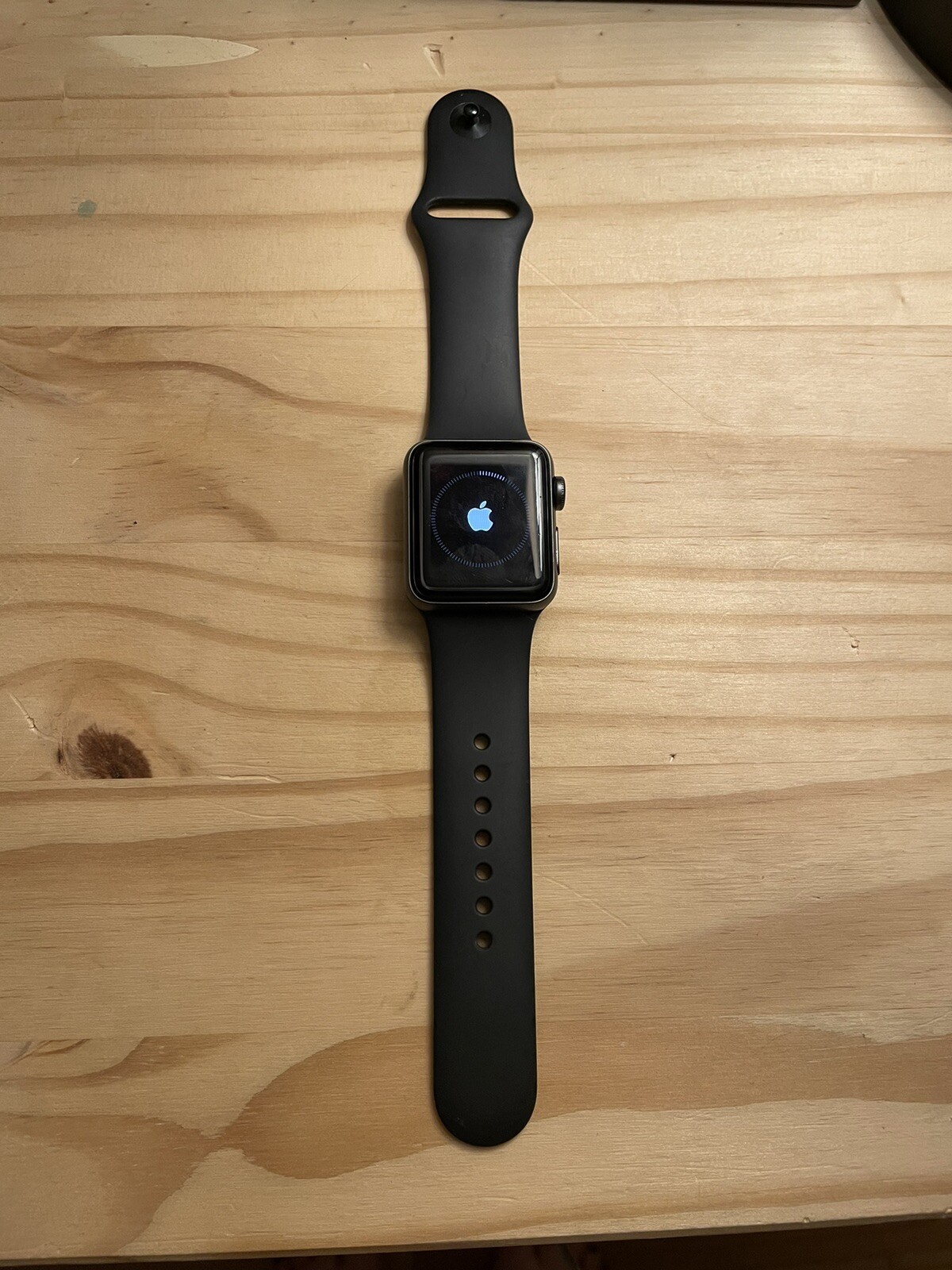 Apple Watch Series 3 38mm Space Gray Aluminum Case Black Sport Band Smart Watch