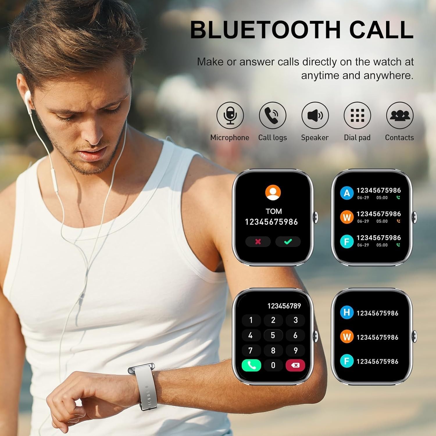 Smart Watch Men Women Answer/Make Calls 1.85” Smartwatch Fitness Watch Pink Red