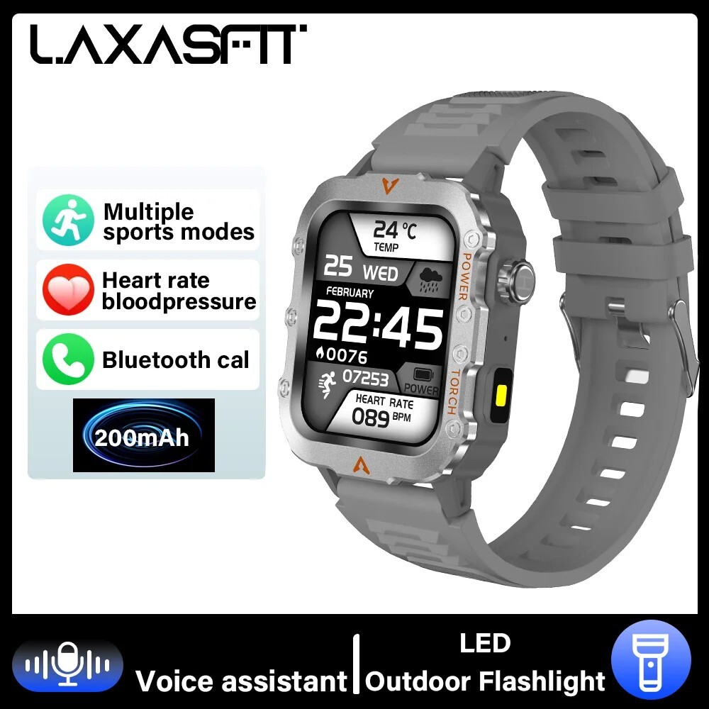 2025 New LED Men’s Smartwatch Bluetooth, Multi-Sport Health Monitoring Fashion