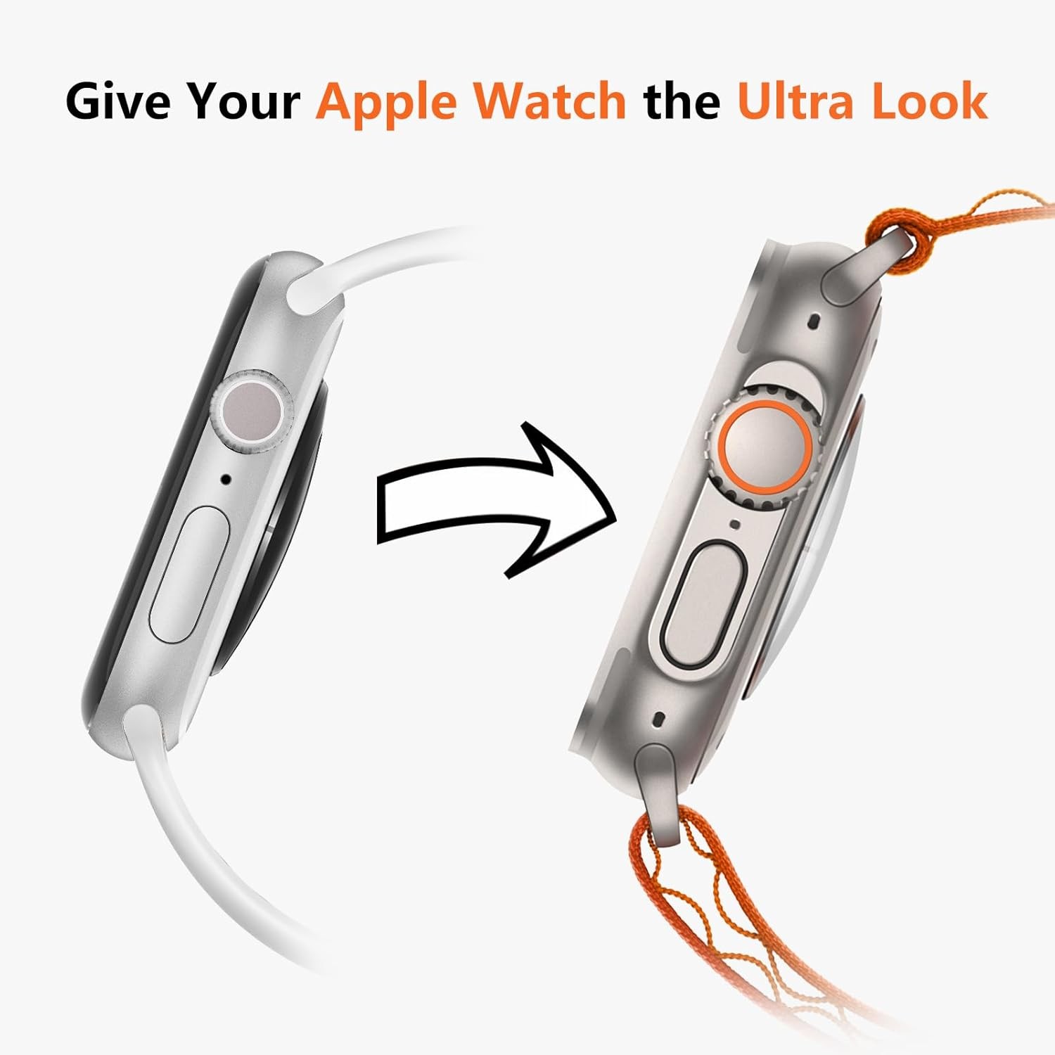 3 in 1 Metal Case for Apple Watch Series 6/5/4/SE 44mm, Rugged Bumper Protector