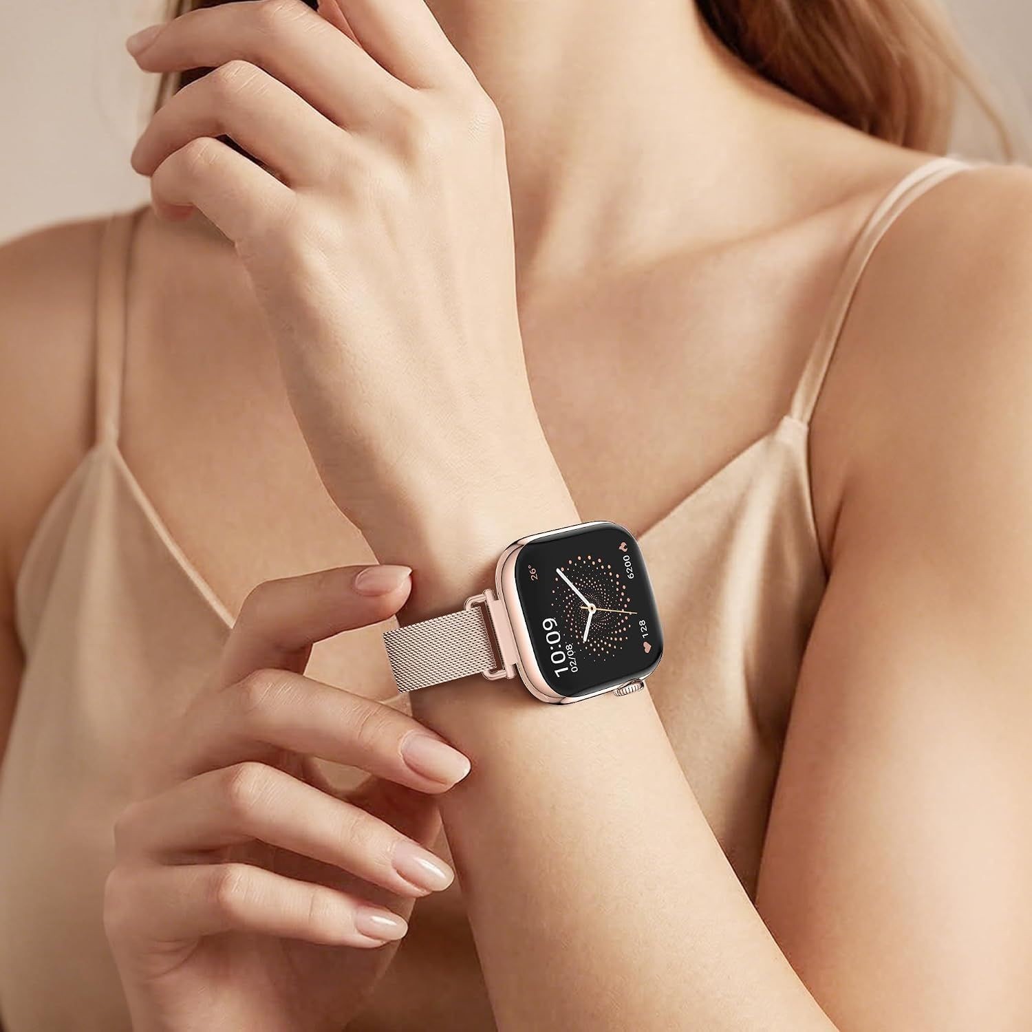 Milanese Loop Metal Mesh Strap for Apple Watch 42mm 44mm Ultra-Slim Design