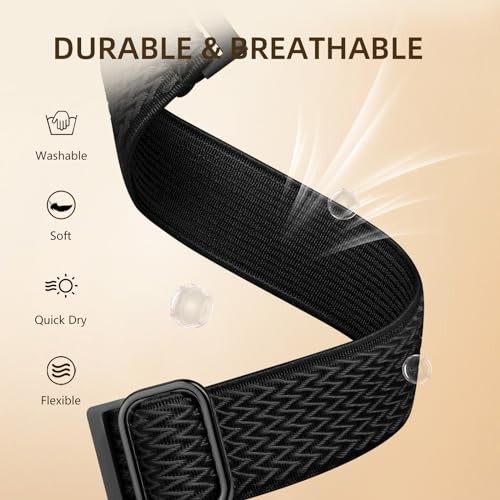 1 Pack Nylon Strap Compatible with Fitbit Versa 4/3 Sense 2 Men Women Soft Breat