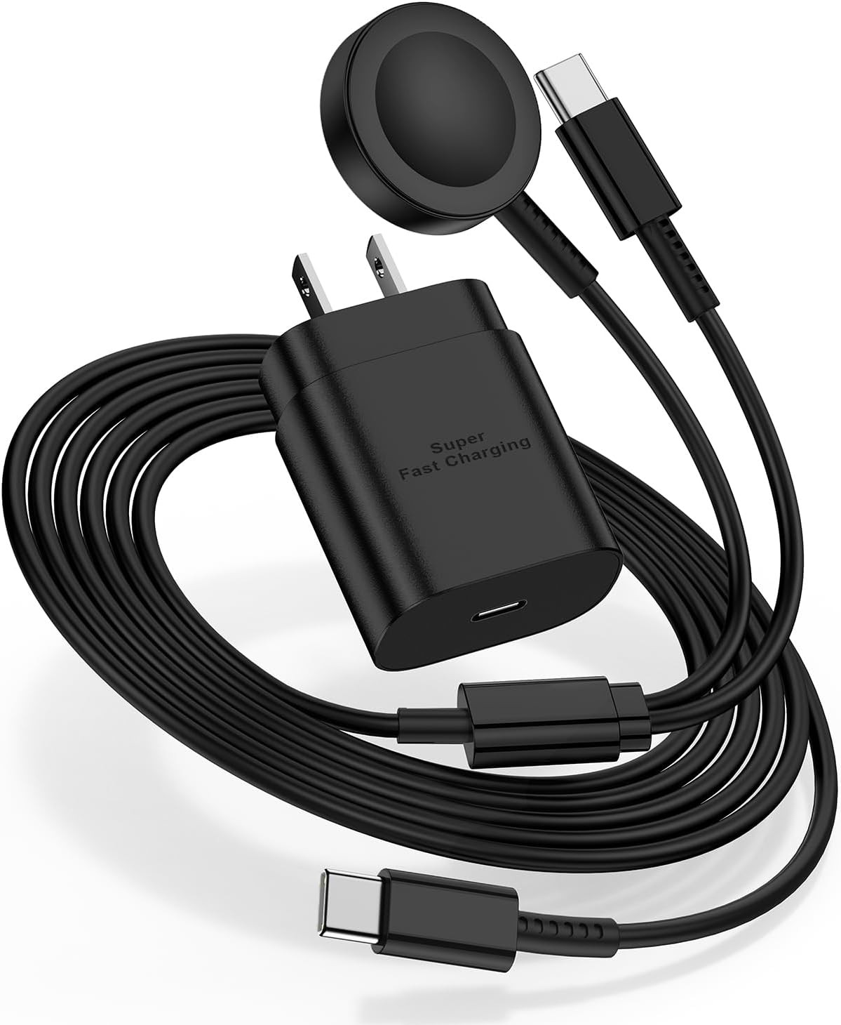 Samsung Watch Charger Fast Charging, 2 in 1 Galaxy Watch Phone Charger 6ft 25W U