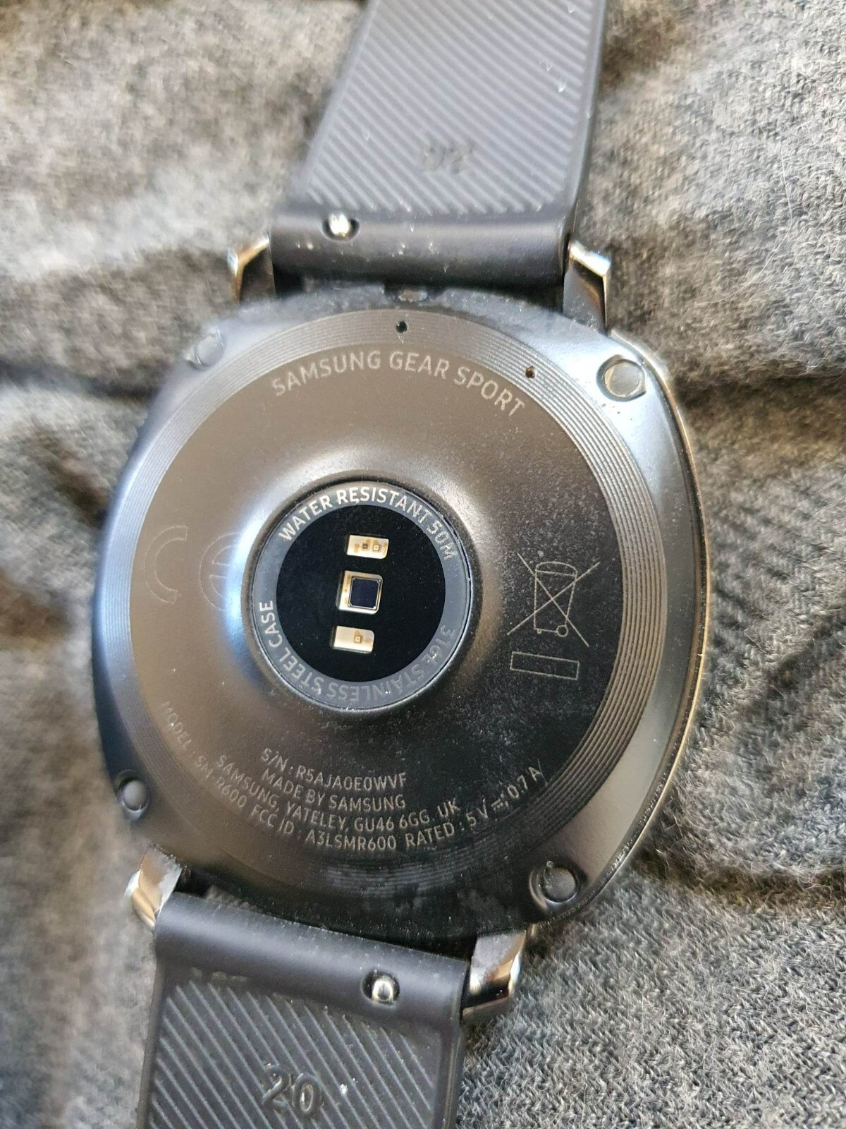 Samsung Gear Sport-44.6mm SM-R600, 1.2” Black- Unisex